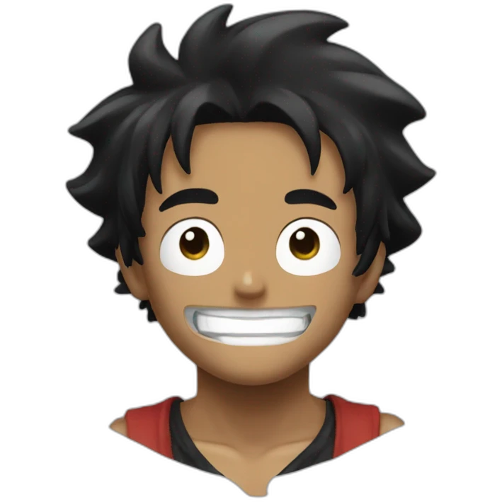 Luffy black emoji