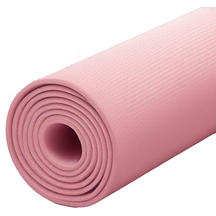 light pink rolled yoga mat  emoji