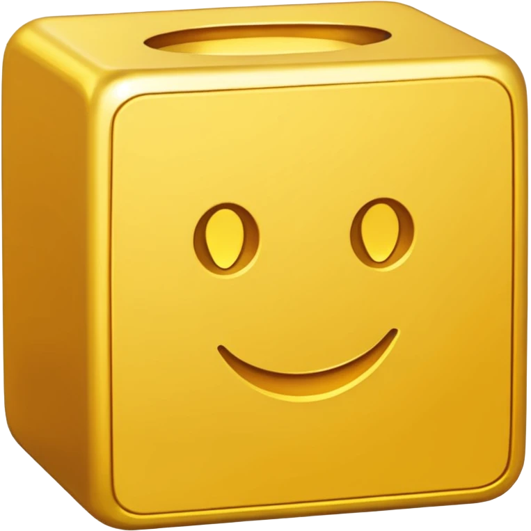 Pure gold block like in Minecraft  emoji