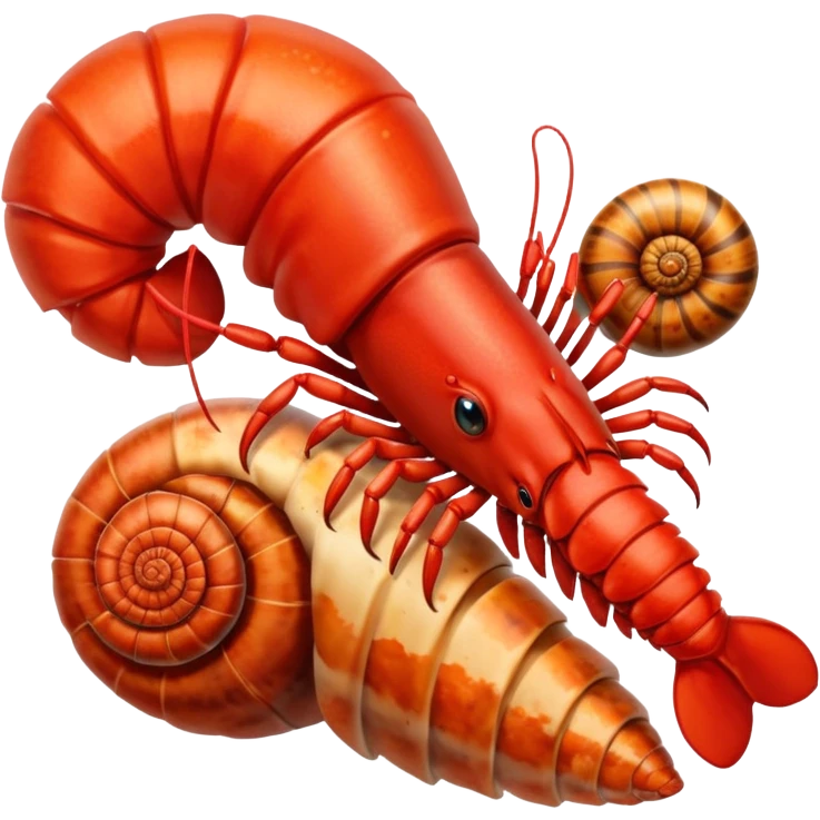 🦞🐚 que salga una claw como del emoji de lobster del emoji de shell de caracol. emoji
