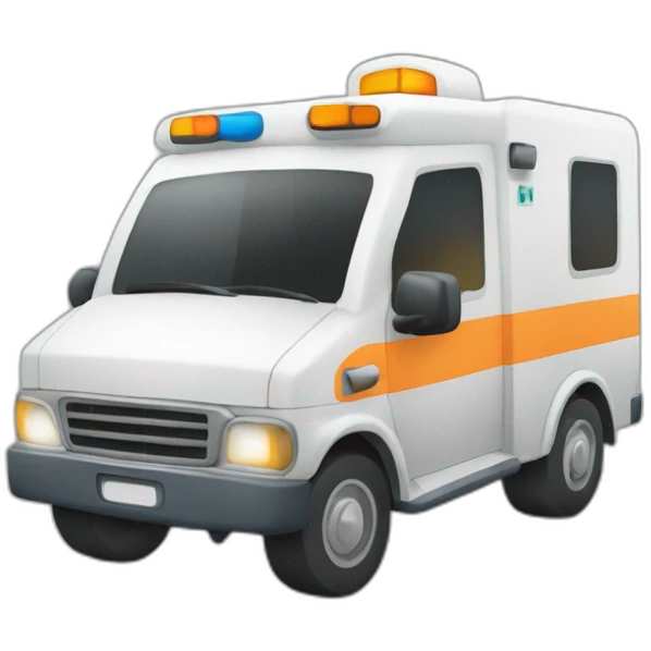 Técnico de ambulancia llegando al hospital  emoji