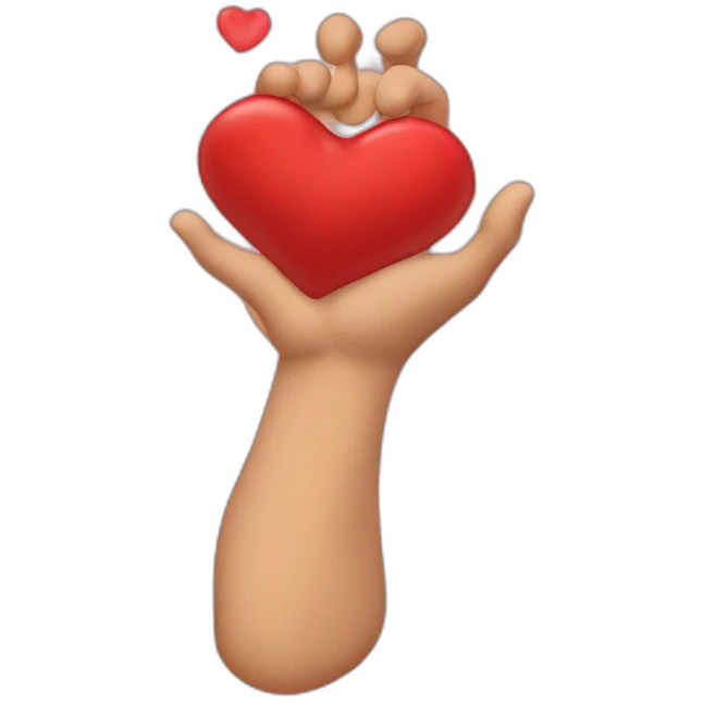 Des main qui forme un cœur emoji