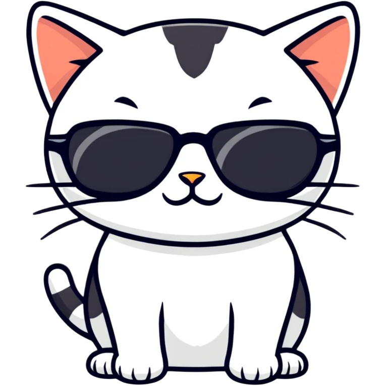 Cat with sunglasses emoji