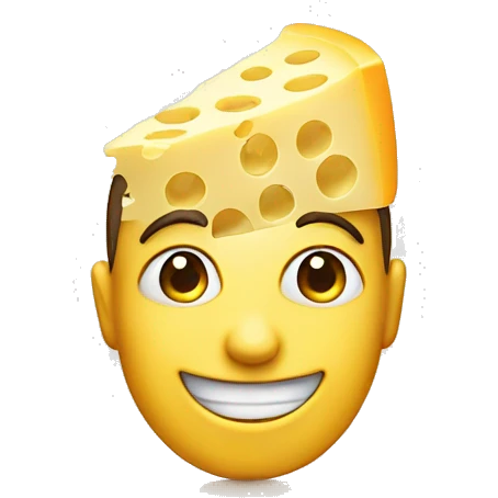 smiling face with swiss cheese holes in head emoji