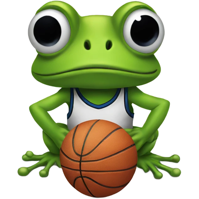 A basketball frog emoji
