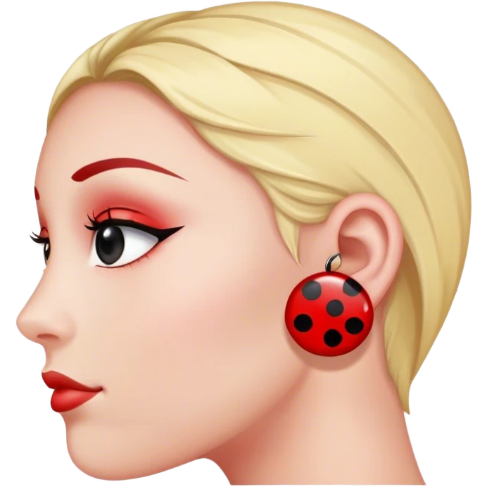 red earring with five black spots emoji