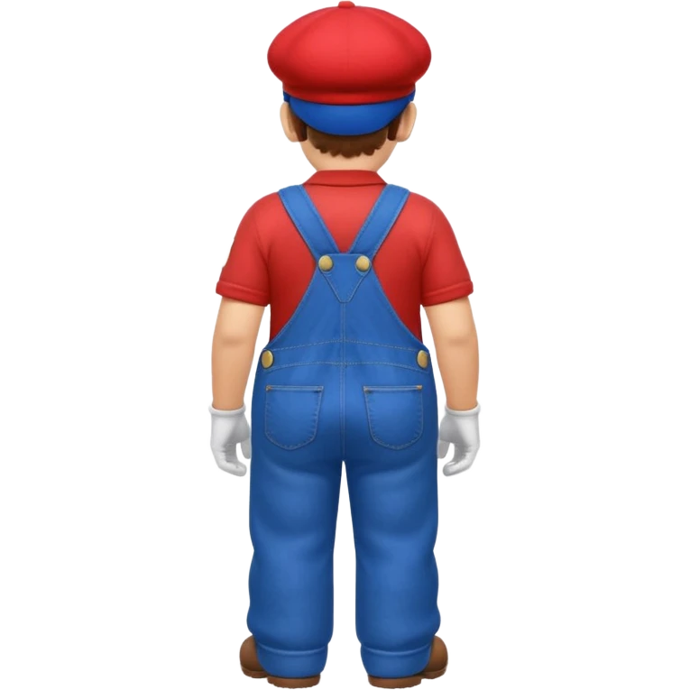 back view of super mario with huge massive buttcheeks  emoji