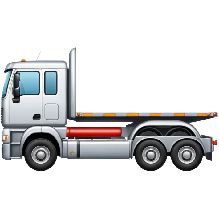 flat bed semi trailer front view emoji