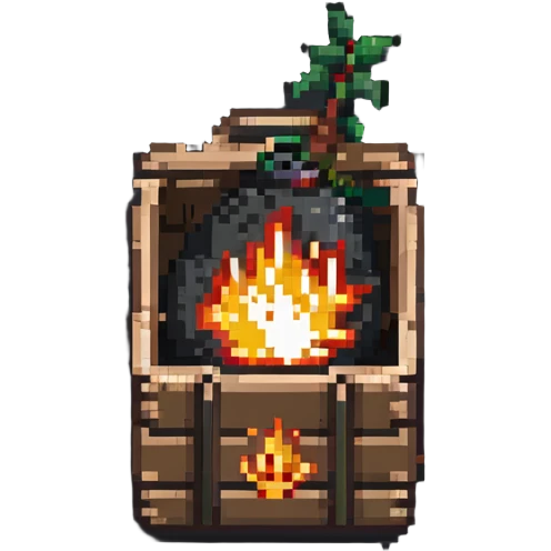 power up crate with bomb and fire symbol emoji