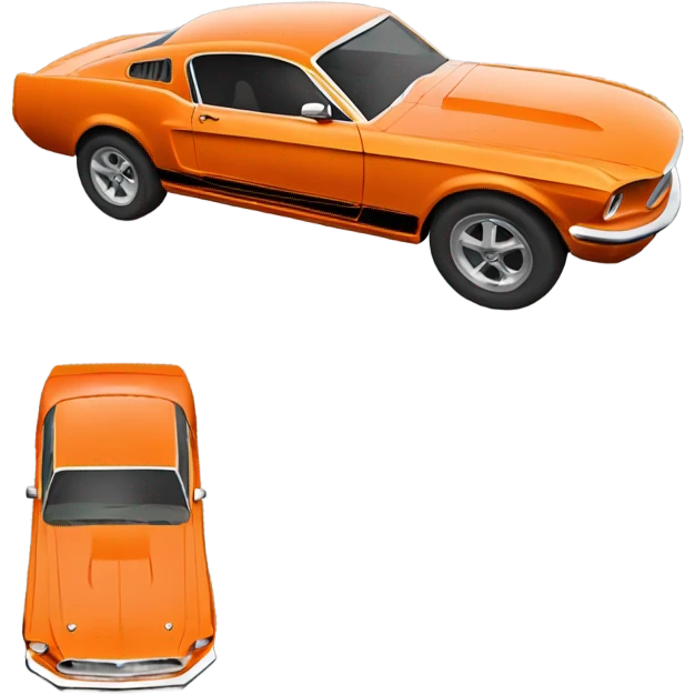 Ford-Mustang-mache-Orange 29 emoji