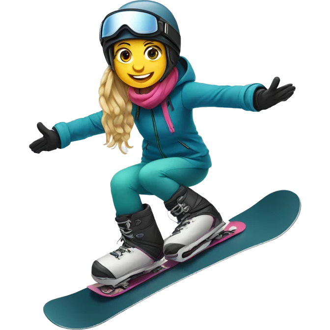 Girl on snowboard  emoji