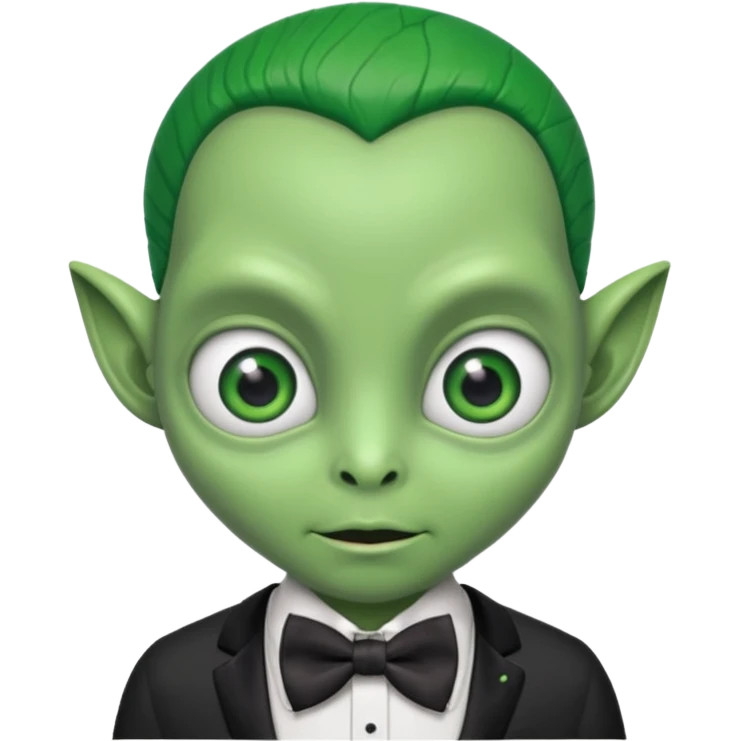 allien with bow tie emoji