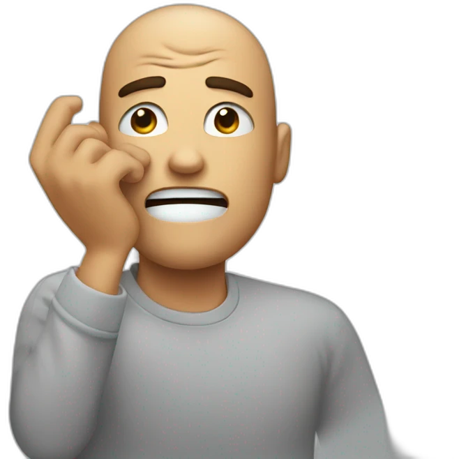 A person slapping a men emoji