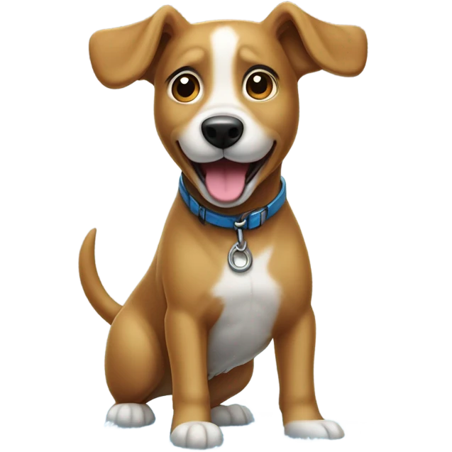 dog enjoying rainy day emoji
