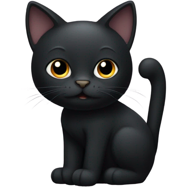 a black cat sitting in heel emoji