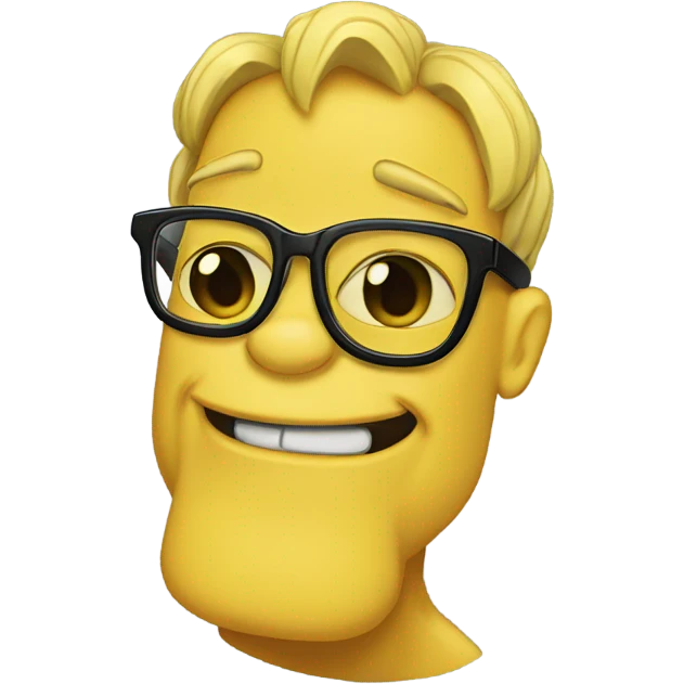 Yellow Reuben from lilo and stitch with black glasses  emoji