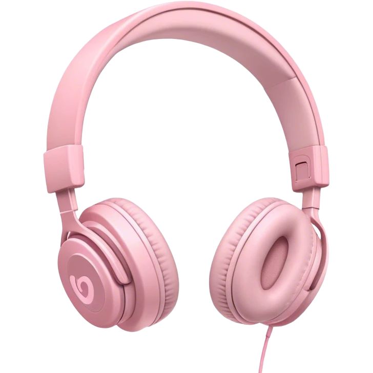 pastel pink headphone emoji