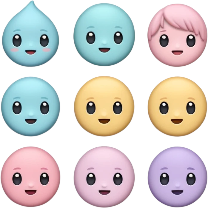 Create a cute, small 3D sticker in a realistic digital illustration style, with soft textures and pastel colors. Object
 emoji