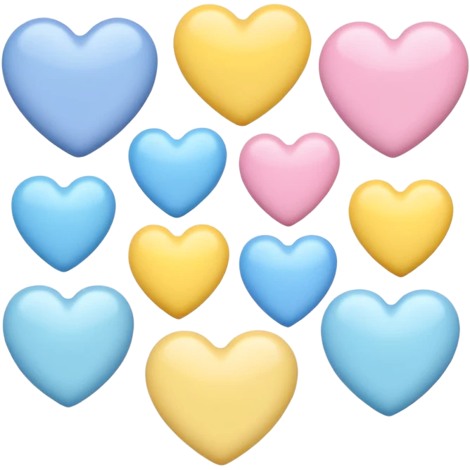 Pastel hearts emoji