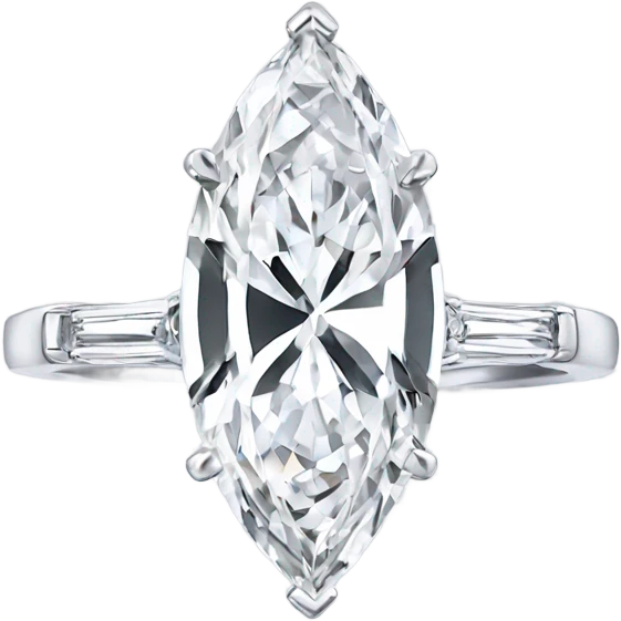 Marquise cut engagement ring emoji