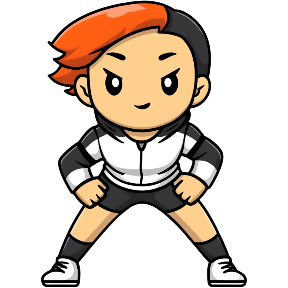 girl with fierce pose emoji