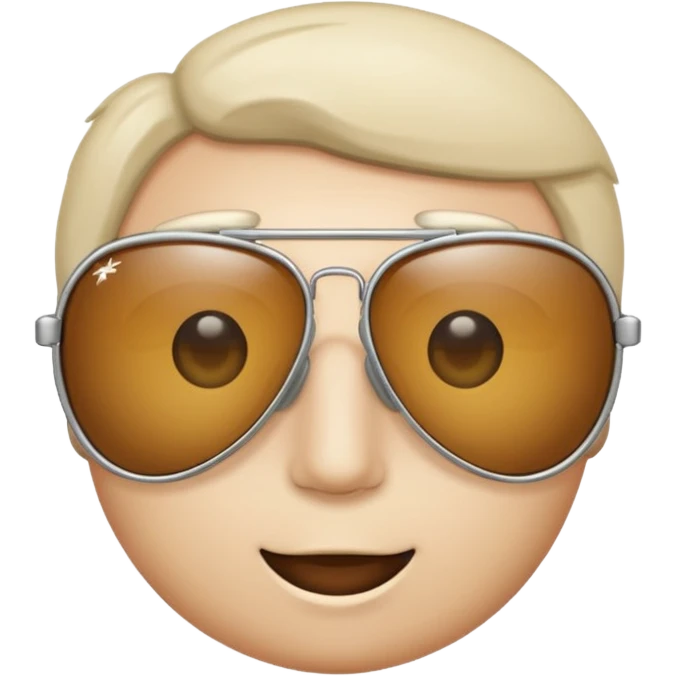light beige aviator sunglasses emoji