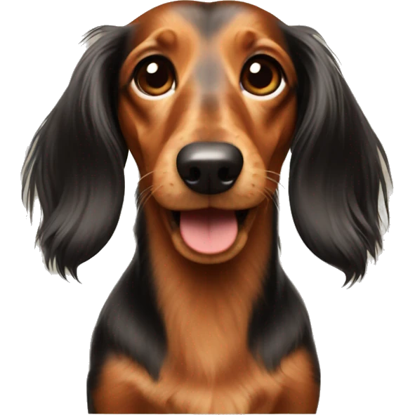 Long haired dachshund  emoji
