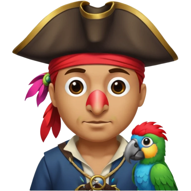 pirate and parrot emoji