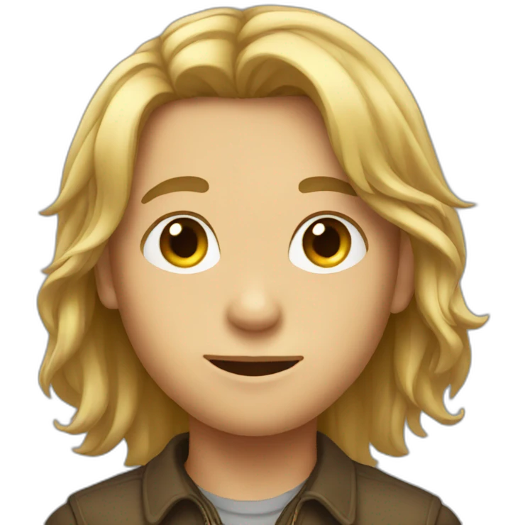 boy with long hair emoji