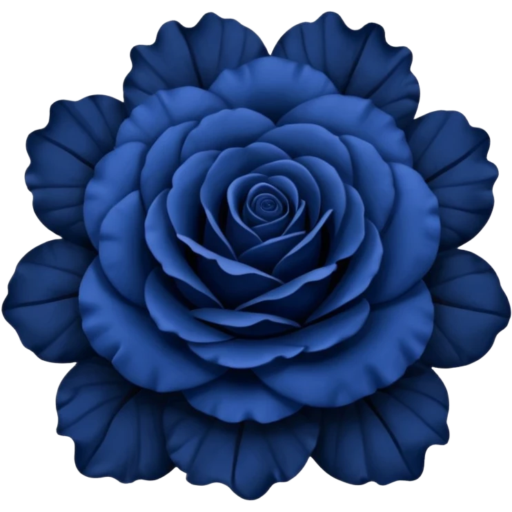 rose shape flower, no stem, now make it a dark indigo color emoji