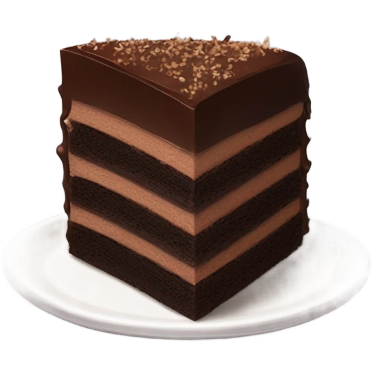 Chocolate cake slice emoji