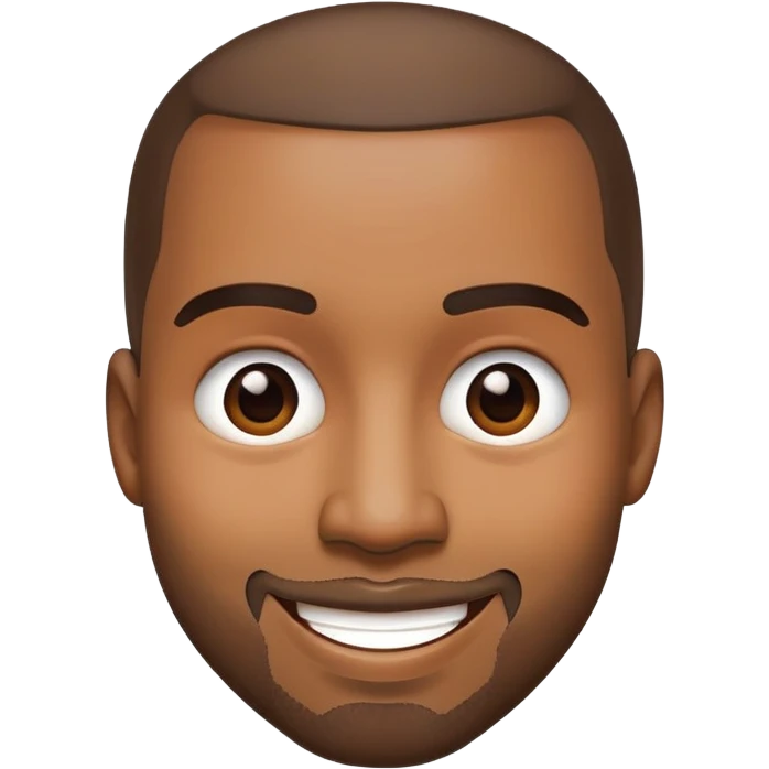 face inspired by Kanye West, smiling emoji