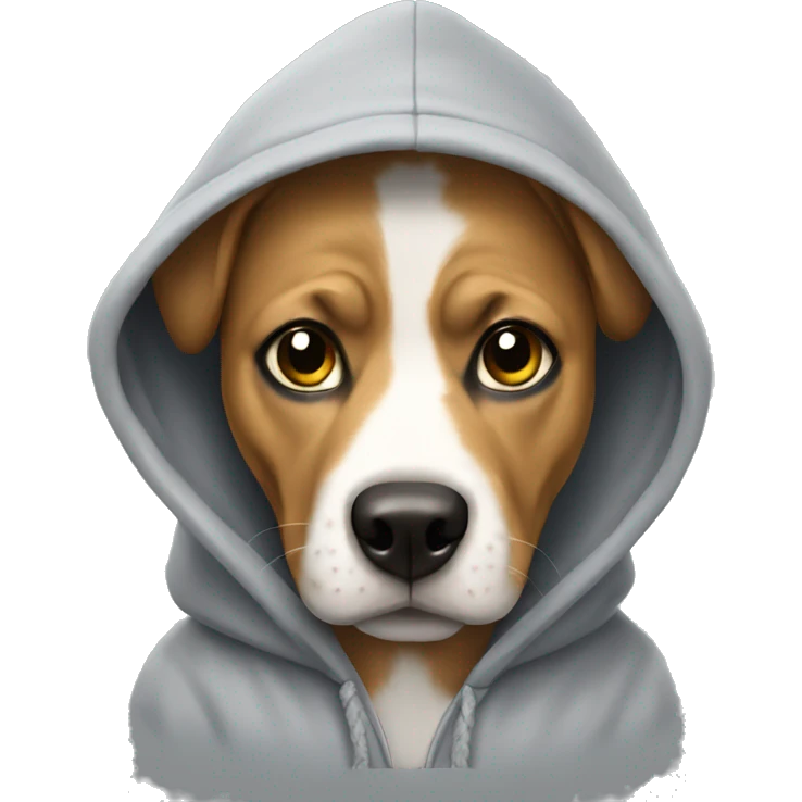 Dog wearing a hoodie  emoji