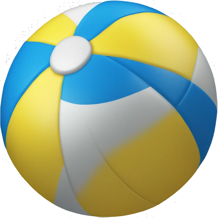 beach ball blue and yellow emoji