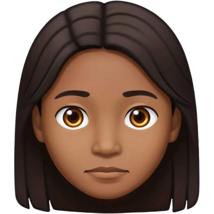Dark Filipino with middle part emoji