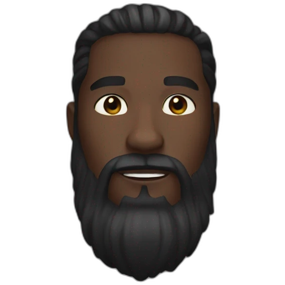 Black panther beard emoji
