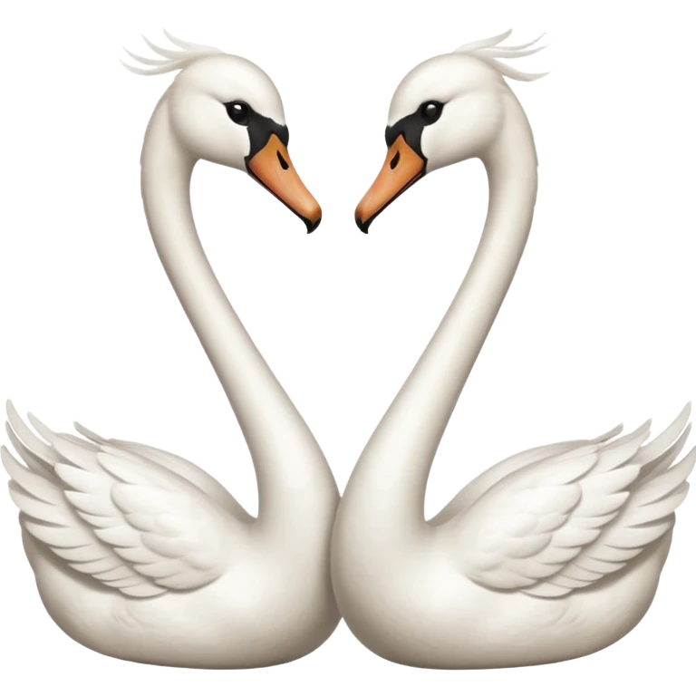 Two swans facing eachother emoji