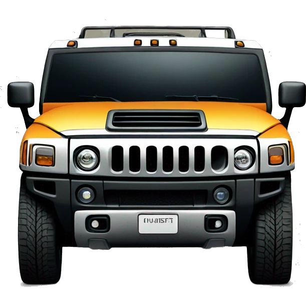 Front view of A hummer car  emoji