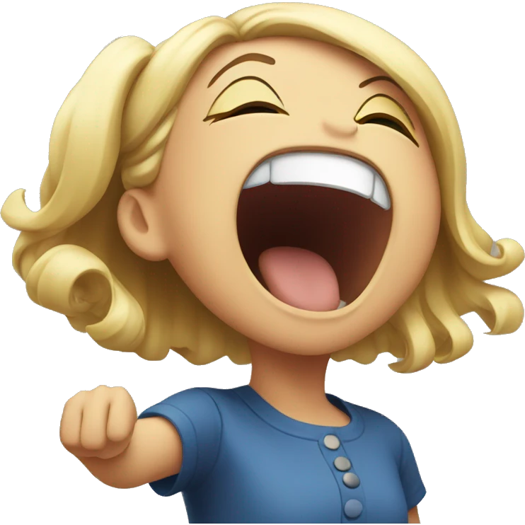 lucy shouting at children emoji