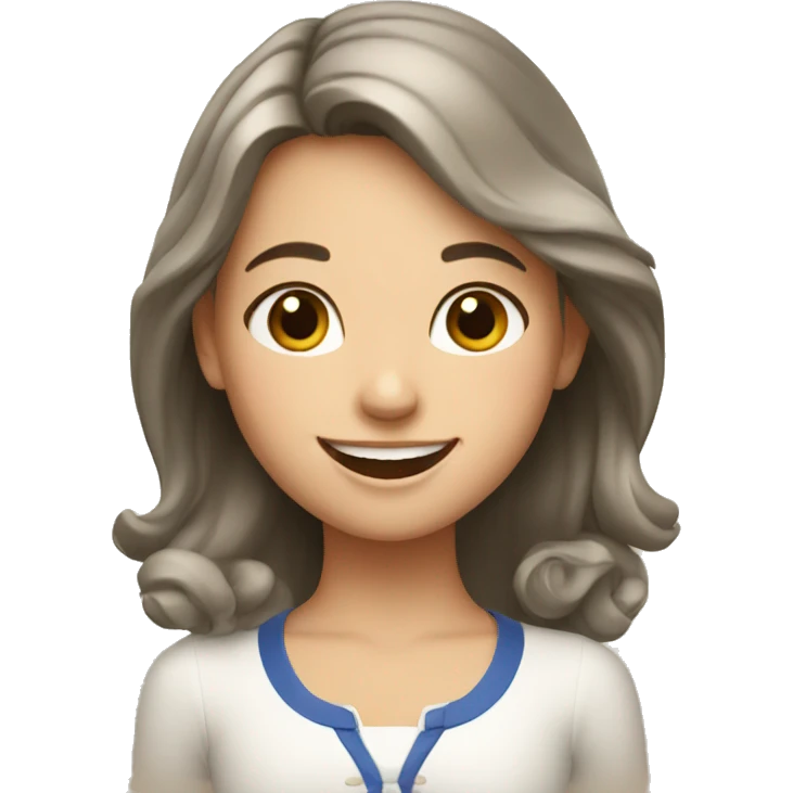 Happy french girl emoji