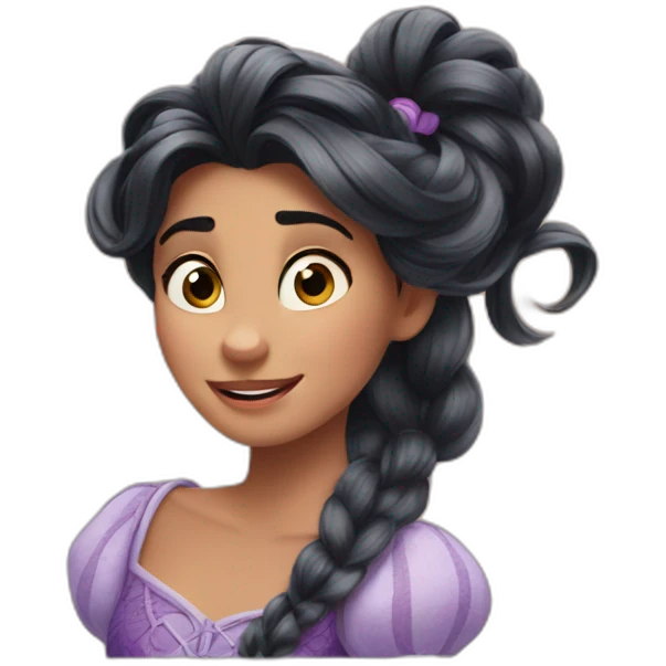 Tangled Disney girl emoji
