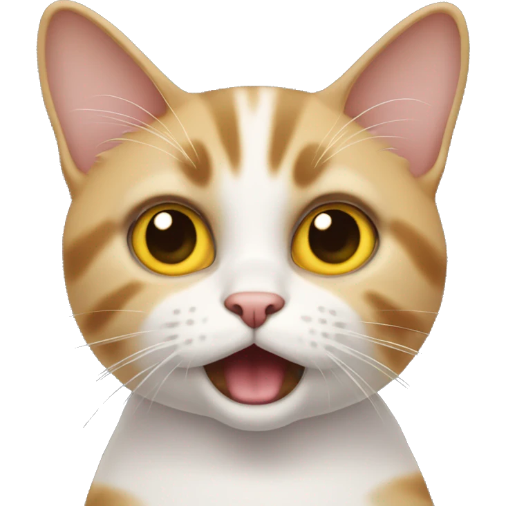 Shocked with raised eyebrows cat emoji  emoji