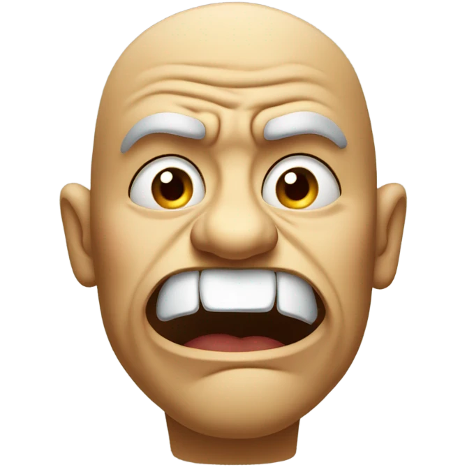 Disgusted face emoji