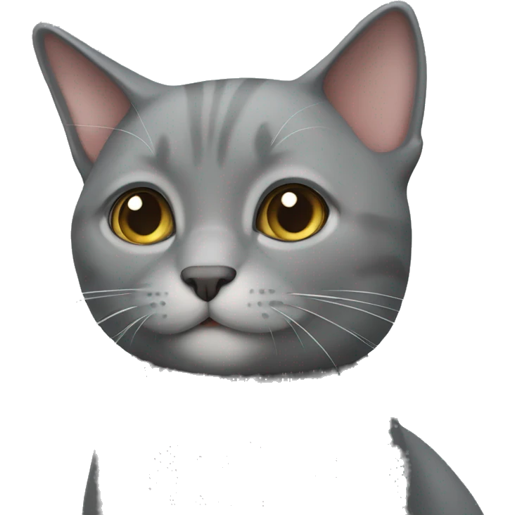Grey cat britan emoji