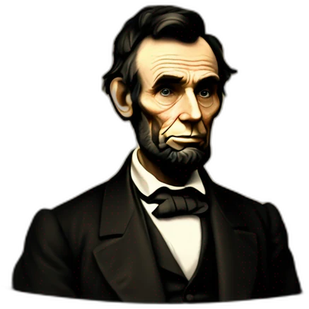 Abraham Lincoln on screen of old fashioned television emoji