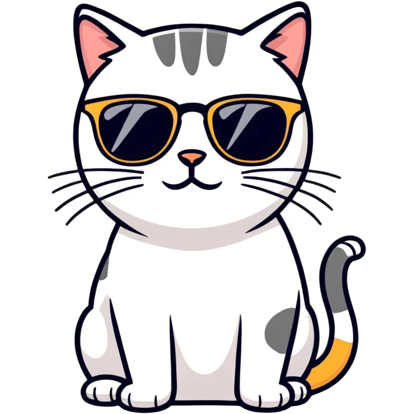 Cat with sunglasses emoji