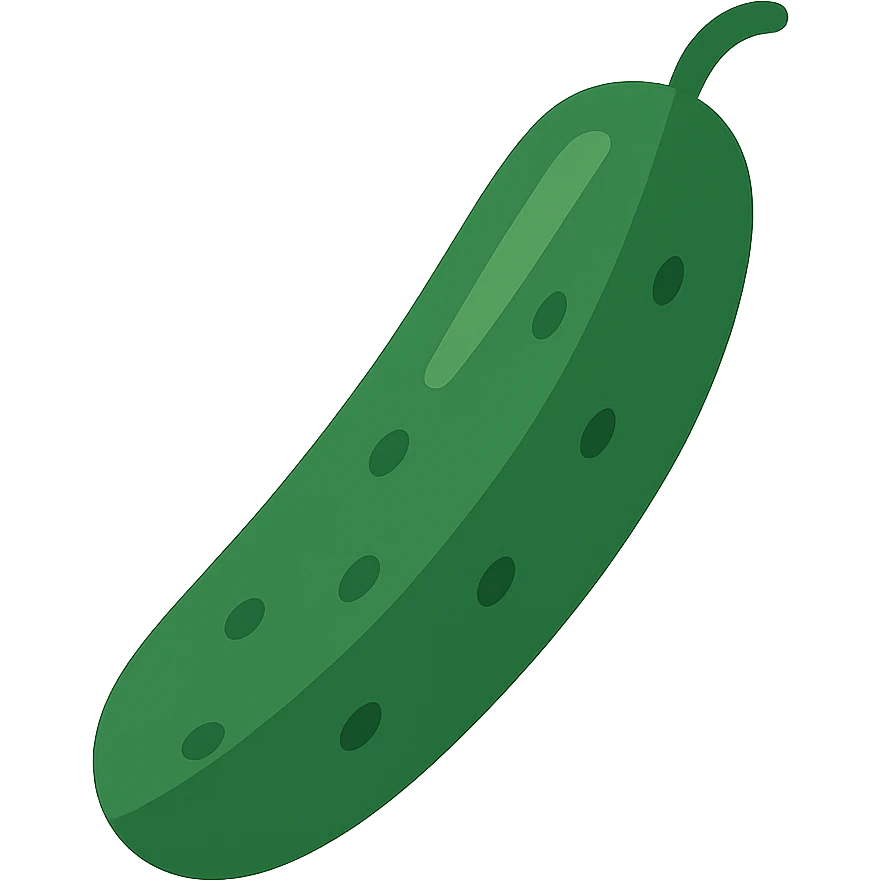 Flat design style cucumber emoji