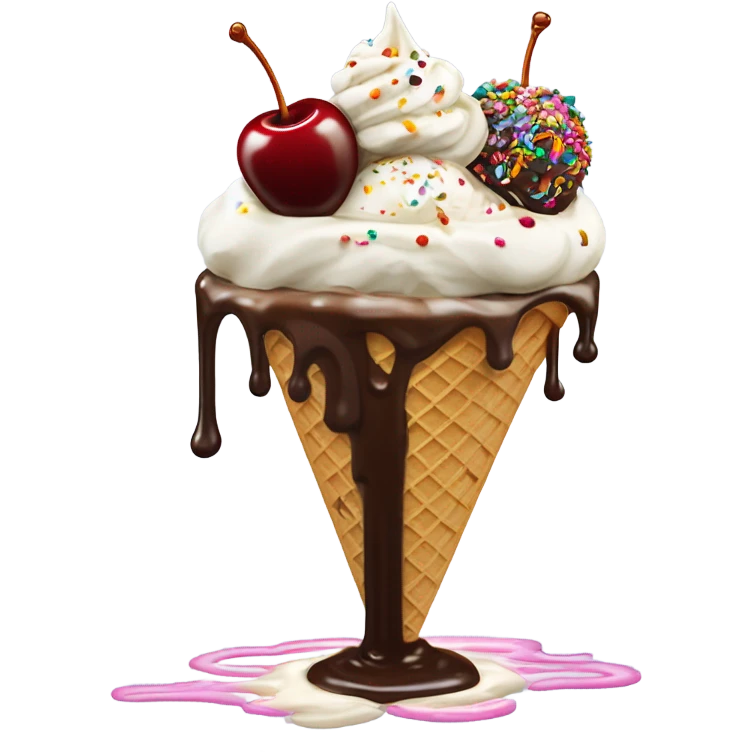 Fat ice cream Sunday  emoji