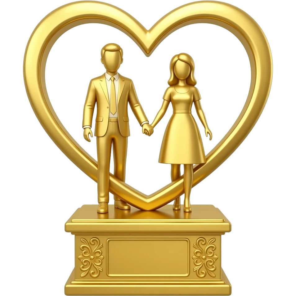 Best couple man trophy emoji