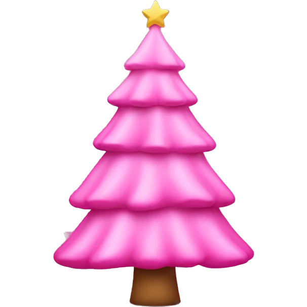 Pink Christmas tree emoji